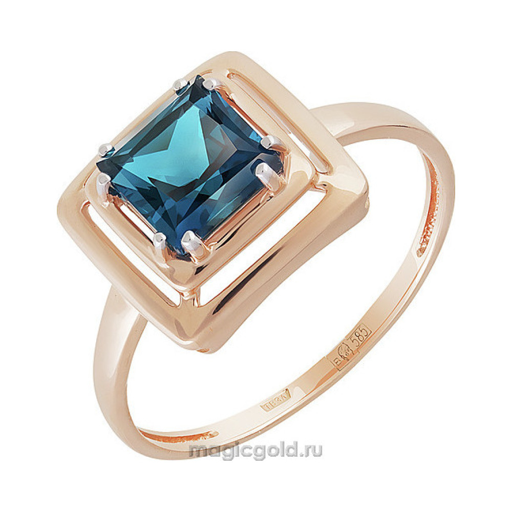 Золотое кольцо с топазом № 160515