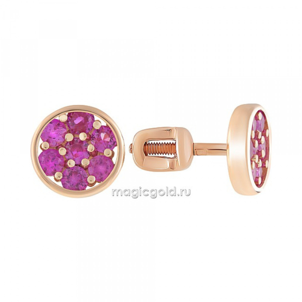 Пуссеты с рубином № 172269
