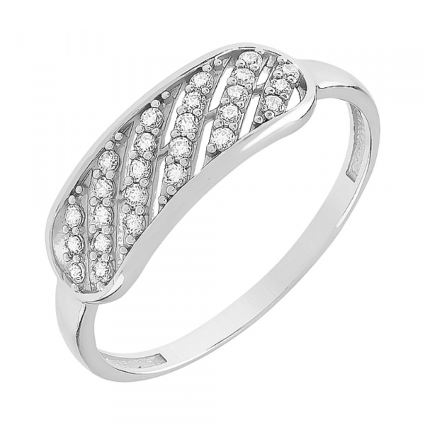 Золотое кольцо с фианитом № 81419