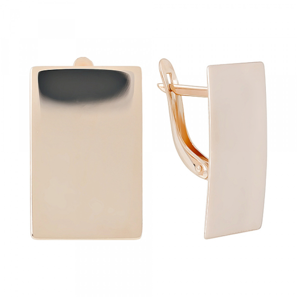 Золотые серьги без камня № 122297