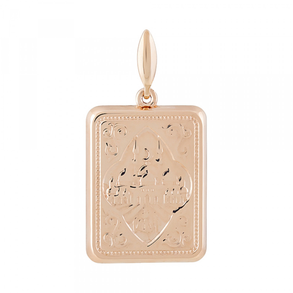 Золотая подвеска пустотелая без камня № 128311