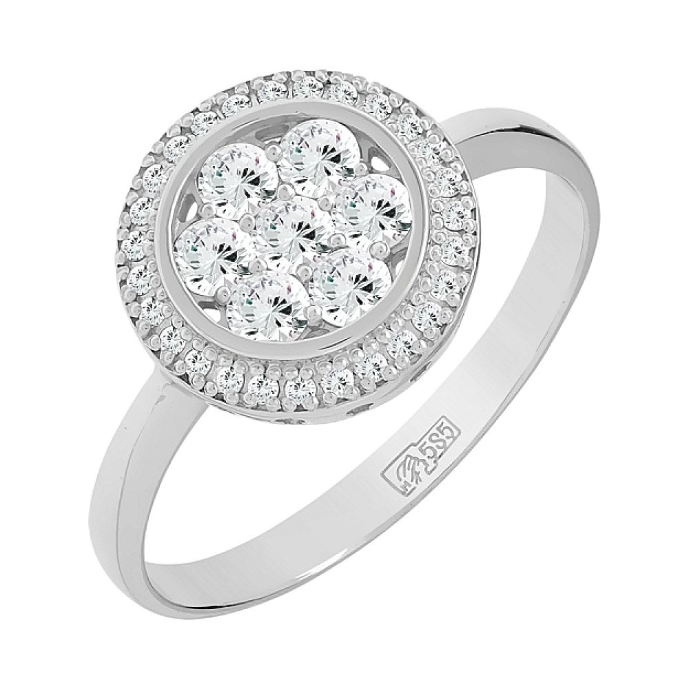 Золотое кольцо с бриллиантом № 96346