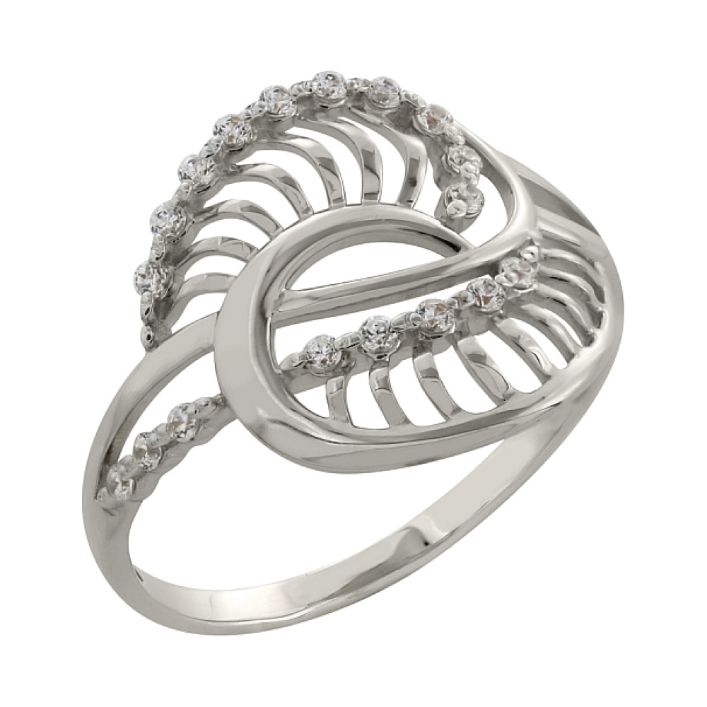 Золотое кольцо с фианитами № 98863