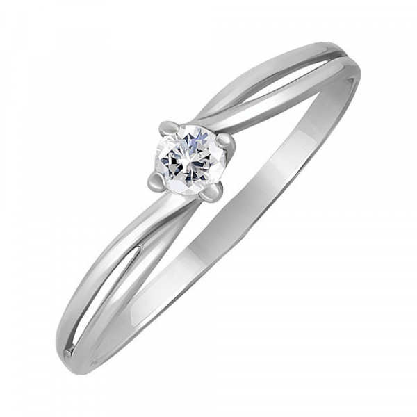 Золотое кольцо с бриллиантом № 106434