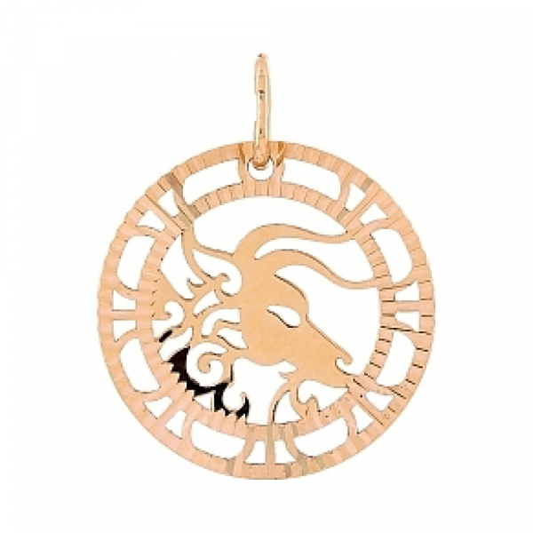 Золотая подвеска без камня с алмазкой № 109722