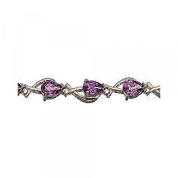 Золотой браслет с аметистом № 41427