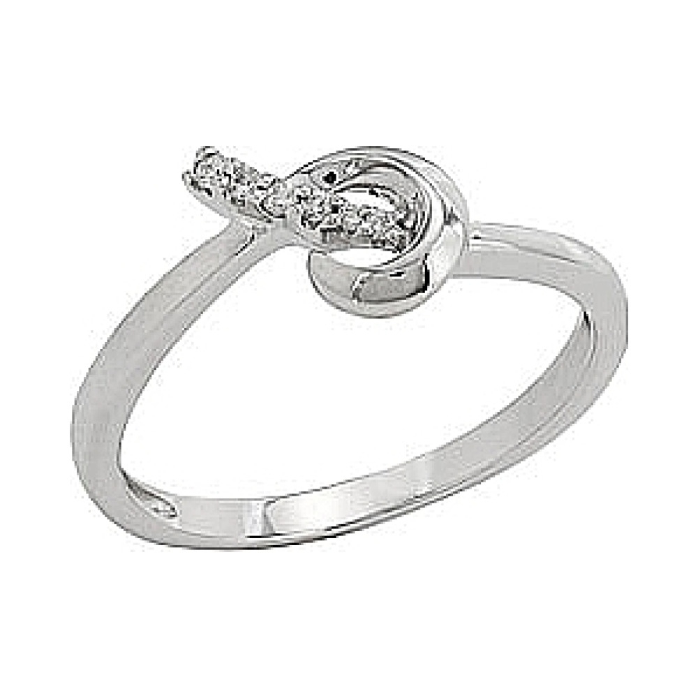 Золотое кольцо с бриллиантом № 81953