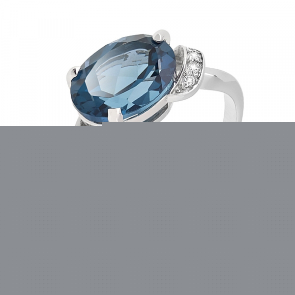 Серебряное кольцо с фианитом № 80885