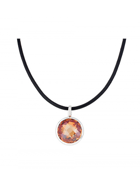 Серебряное колье с фианитом № 108591