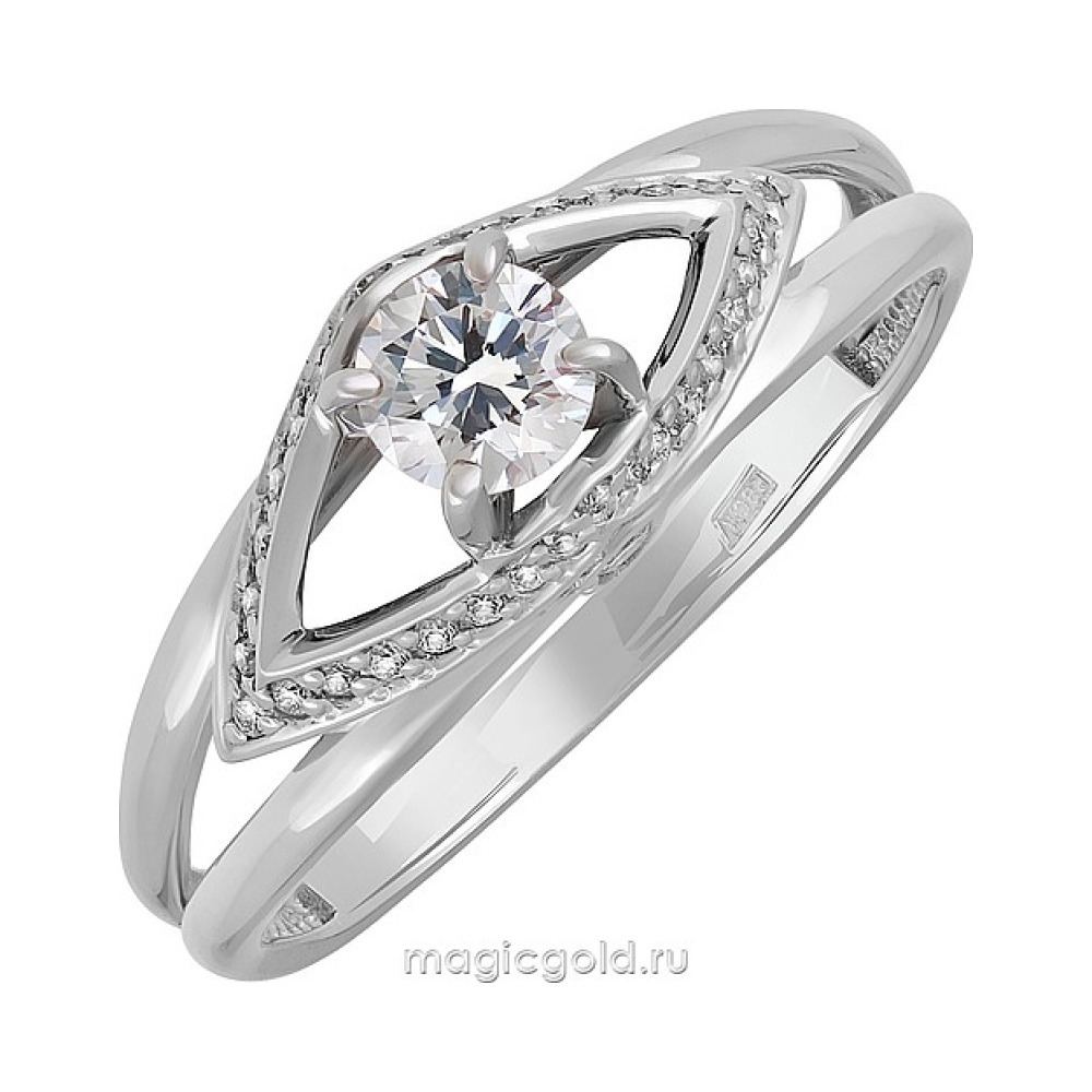 Серебряное кольцо с фианитом № 171290