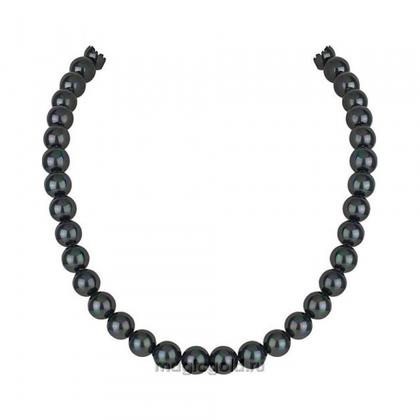 Серебряное колье с перламутровым жемчугом  № 141022