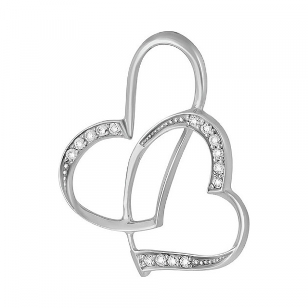 Серебряная подвеска с фианитом № 134160