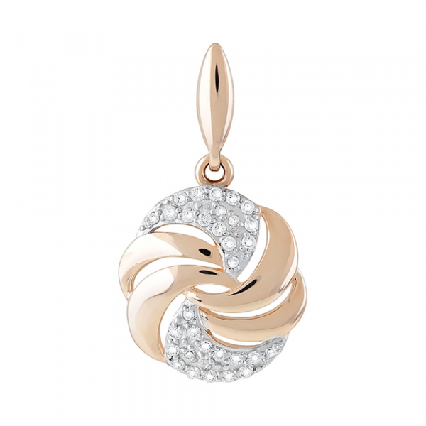 Золотая подвеска с фианитами № 123600