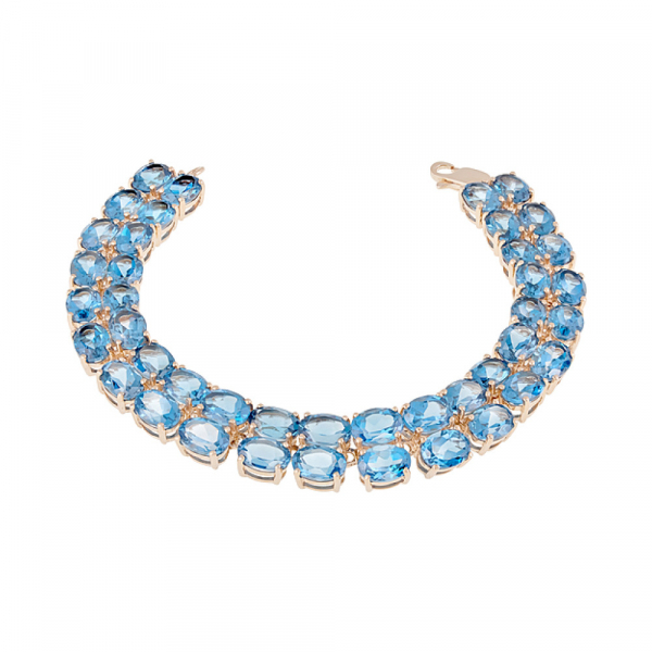 Золотой браслет с топазом № 123677