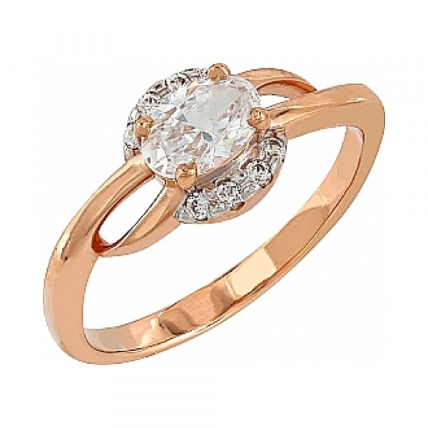 Кольцо с фианитами № 105449