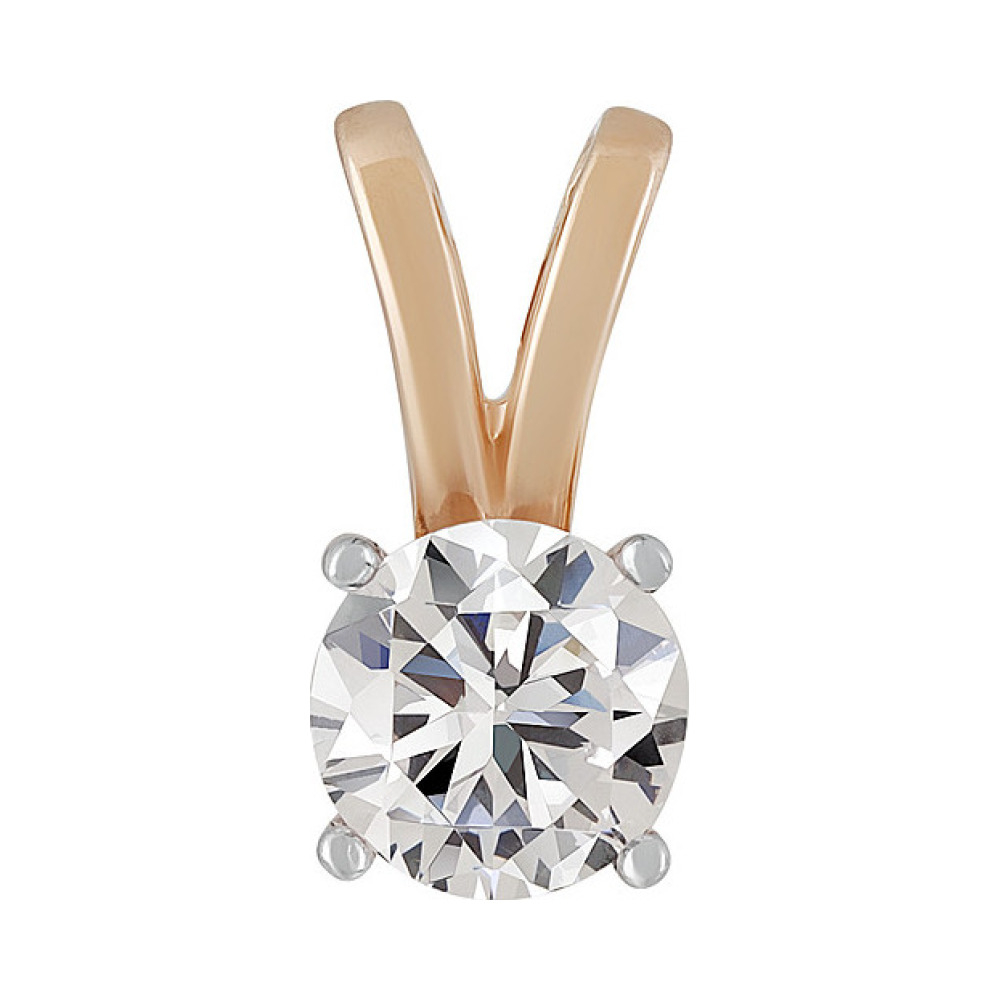 Золотая подвеска с фианитом № 133859