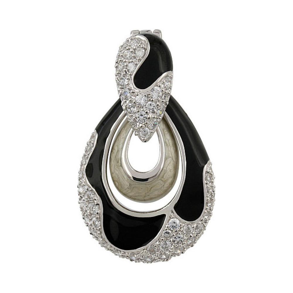 Серебряная подвеска с фианитом № 107233