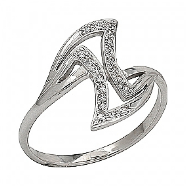 Золотое кольцо с фианитом № 70335