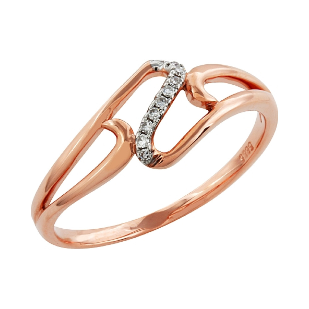 Золотое кольцо с бриллиантом № 99005