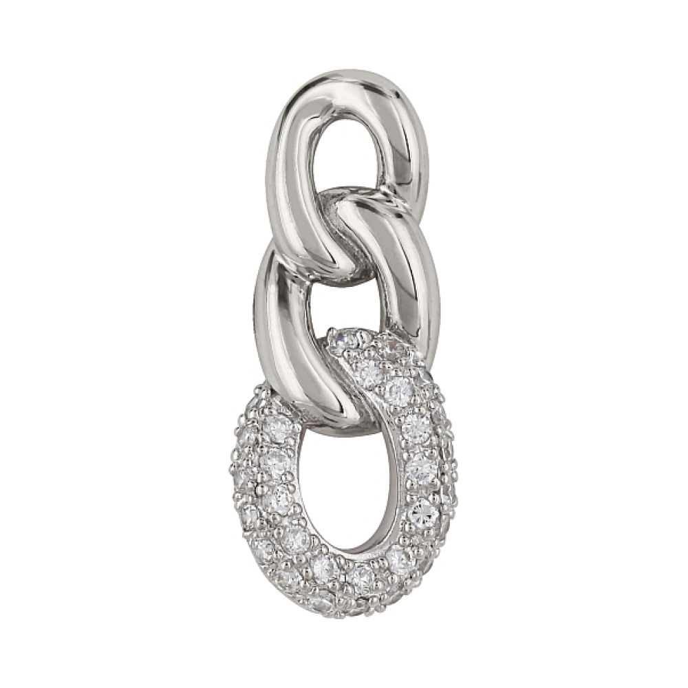 Серебряная подвеска с фианитом № 83510