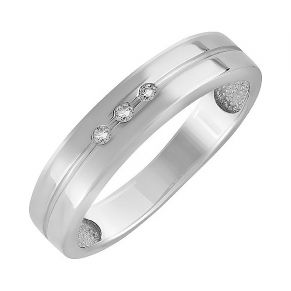 Серебряное кольцо с фианитом № 132939