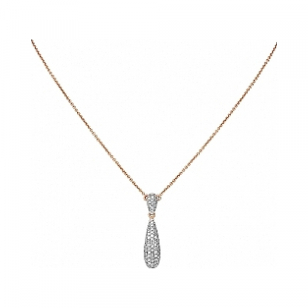 Золотое колье с бриллиантом № 115355