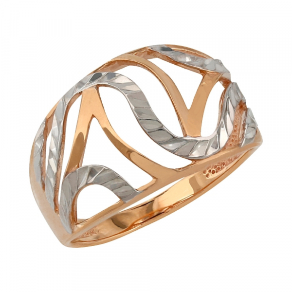 Золотое кольцо с алмазкой № 107679