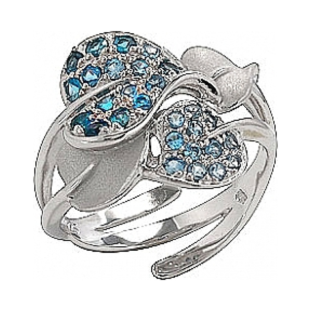 Серебряное кольцо с имитац. шпинели № 75172