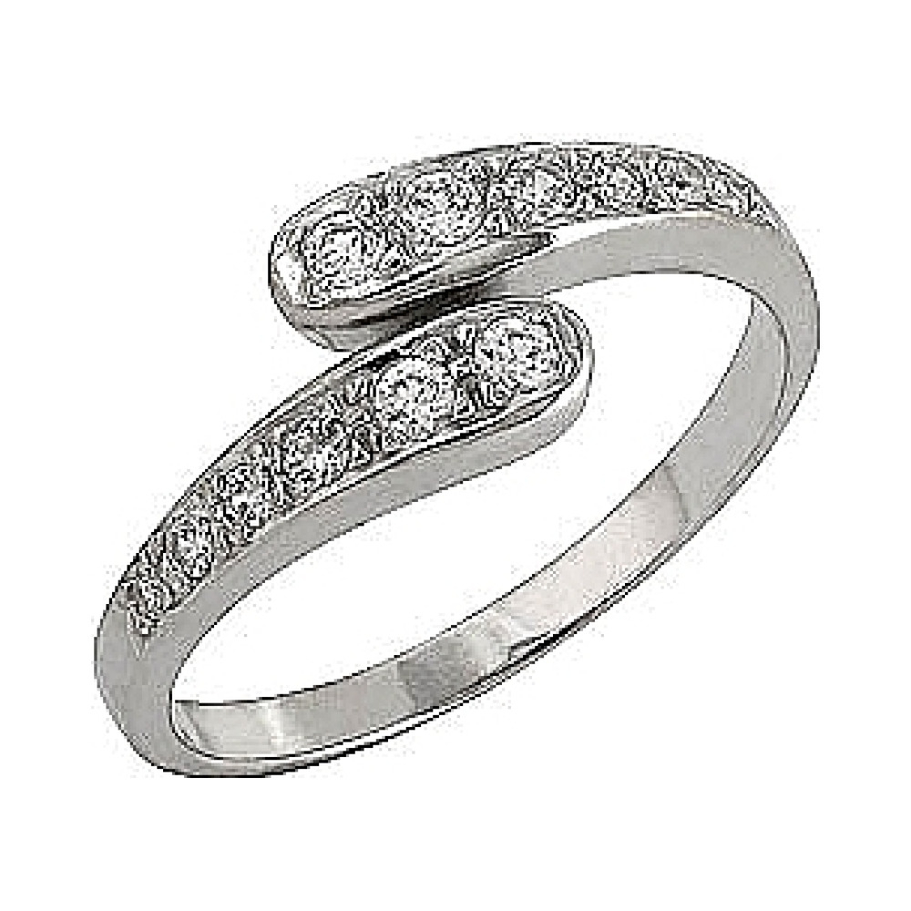 Золотое кольцо с фианитом № 70326