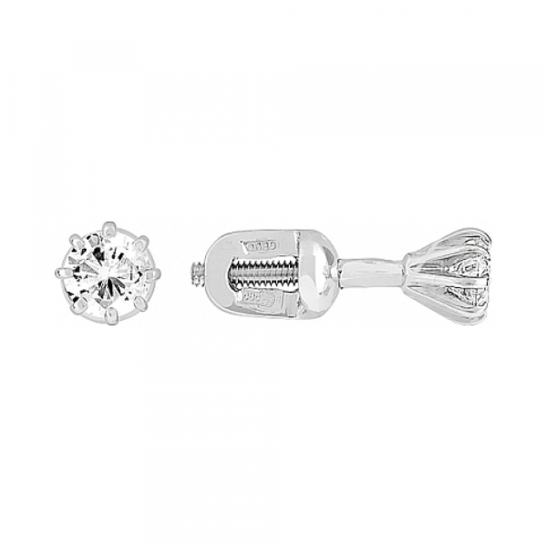 Пуссеты с бриллиантом № 96130