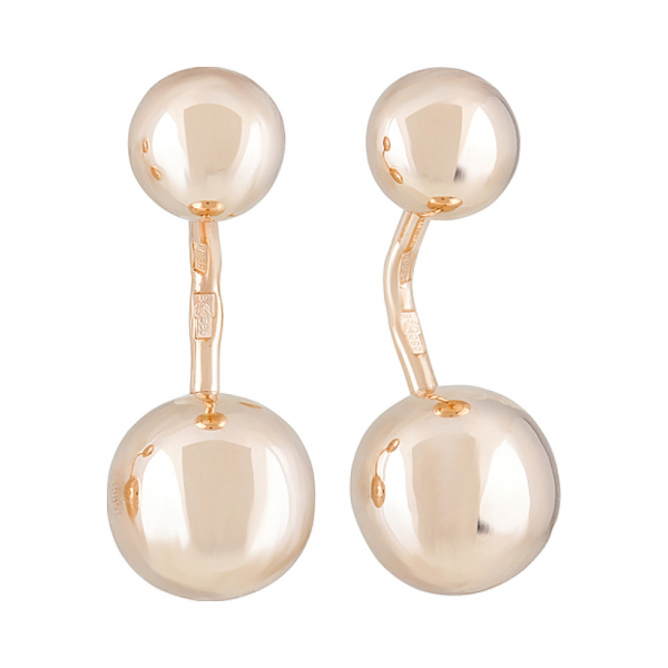 Золотые серьги без камня № 124369