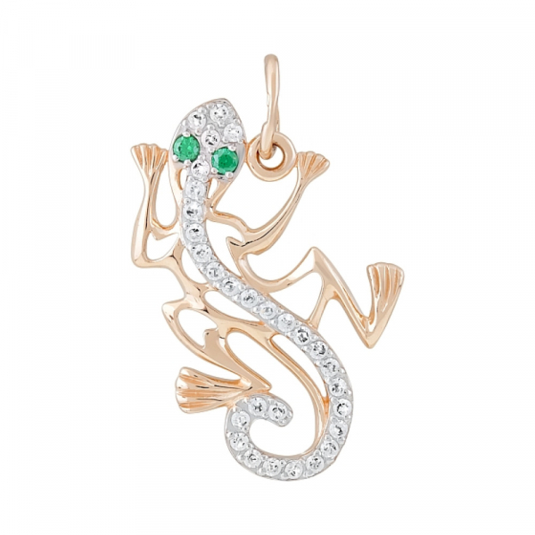 Золотая подвеска с фианитами № 121831