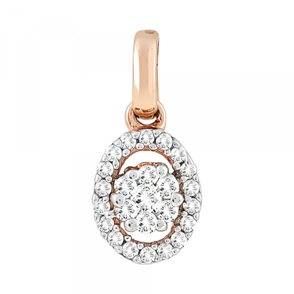 Золотая подвеска с бриллиантом № 114470