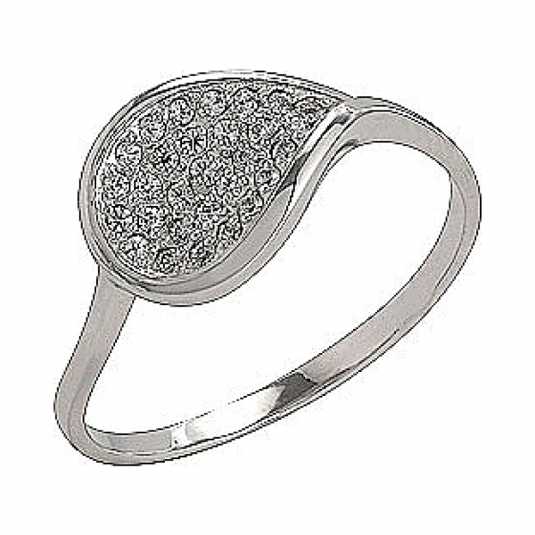 Золотое кольцо с фианитом № 74785