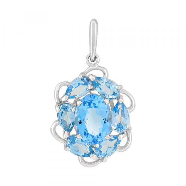 Золотая подвеска с топазом № 116277