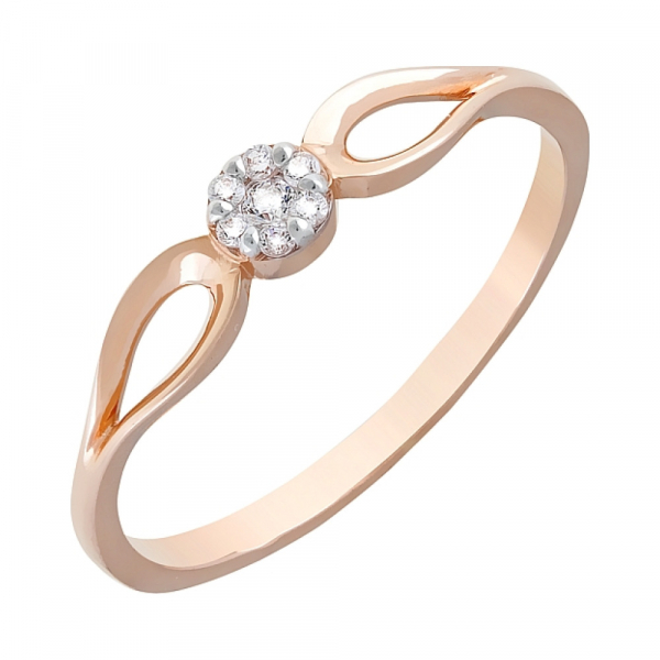 Золотое кольцо с фианитами № 121568