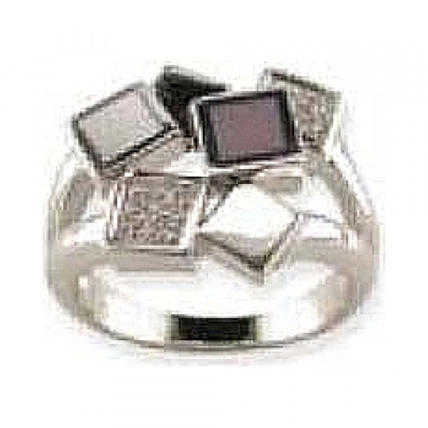  Кольцо с фианитом и перламутром TED LAPIDUS № 32639