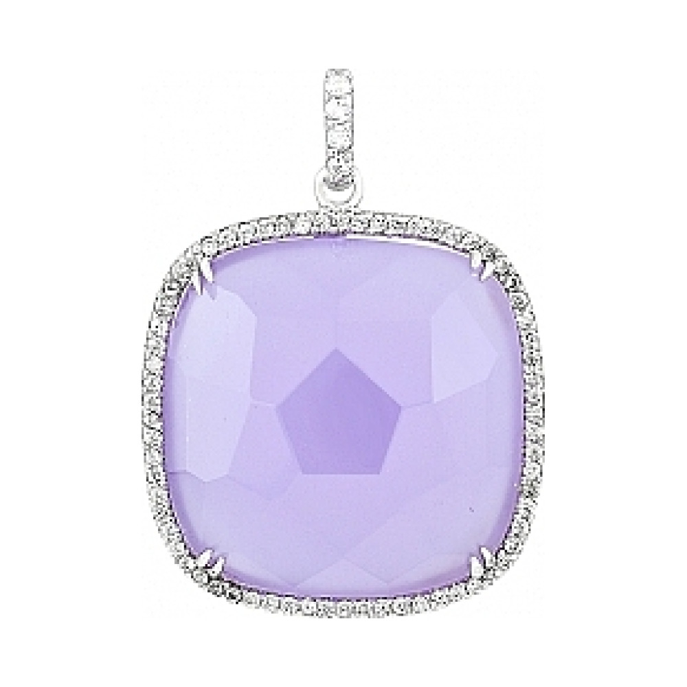 Серебряная подвеска с фианитом № 114255