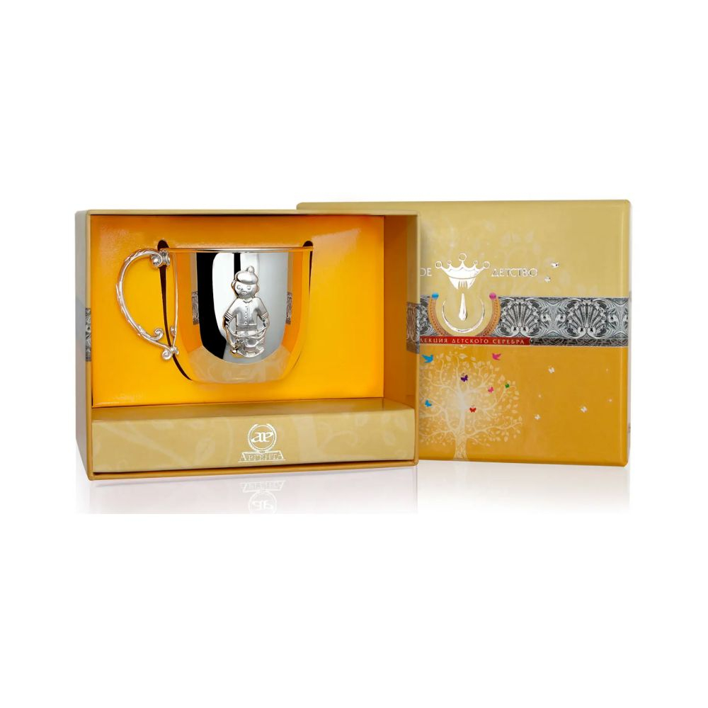 Серебряная детская кружка «Мальчик»