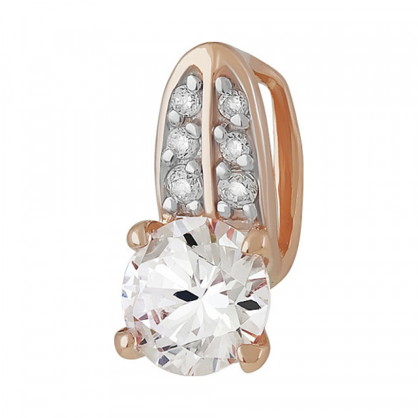 Золотая подвеска с фианитом № 138067