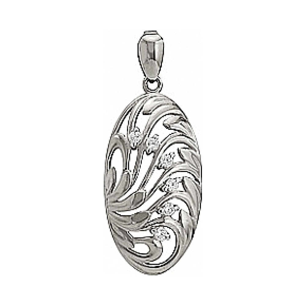 Золотая подвеска с фианитом № 77029