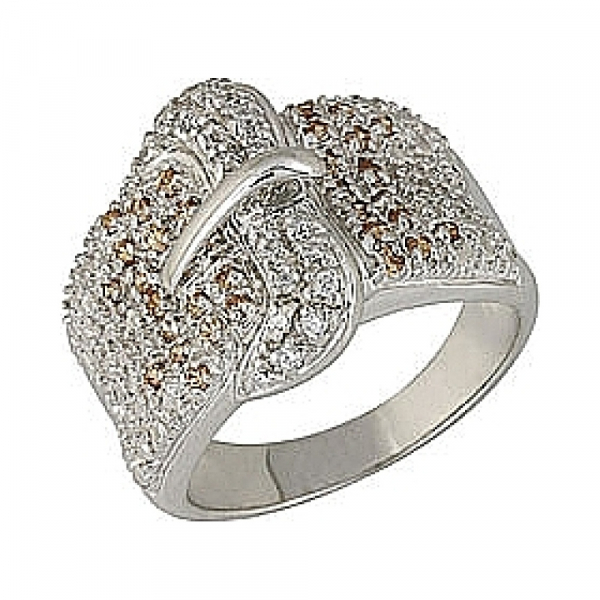 Серебряное кольцо с фианитом № 68286