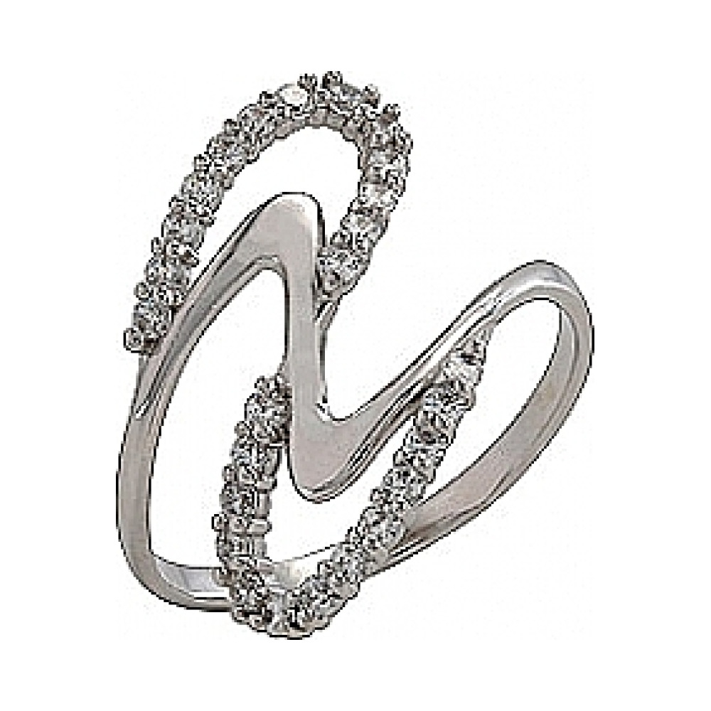 Золотое кольцо с фианитом № 70357