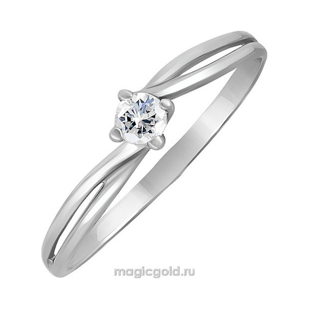 Золотое кольцо с бриллиантом № 160978