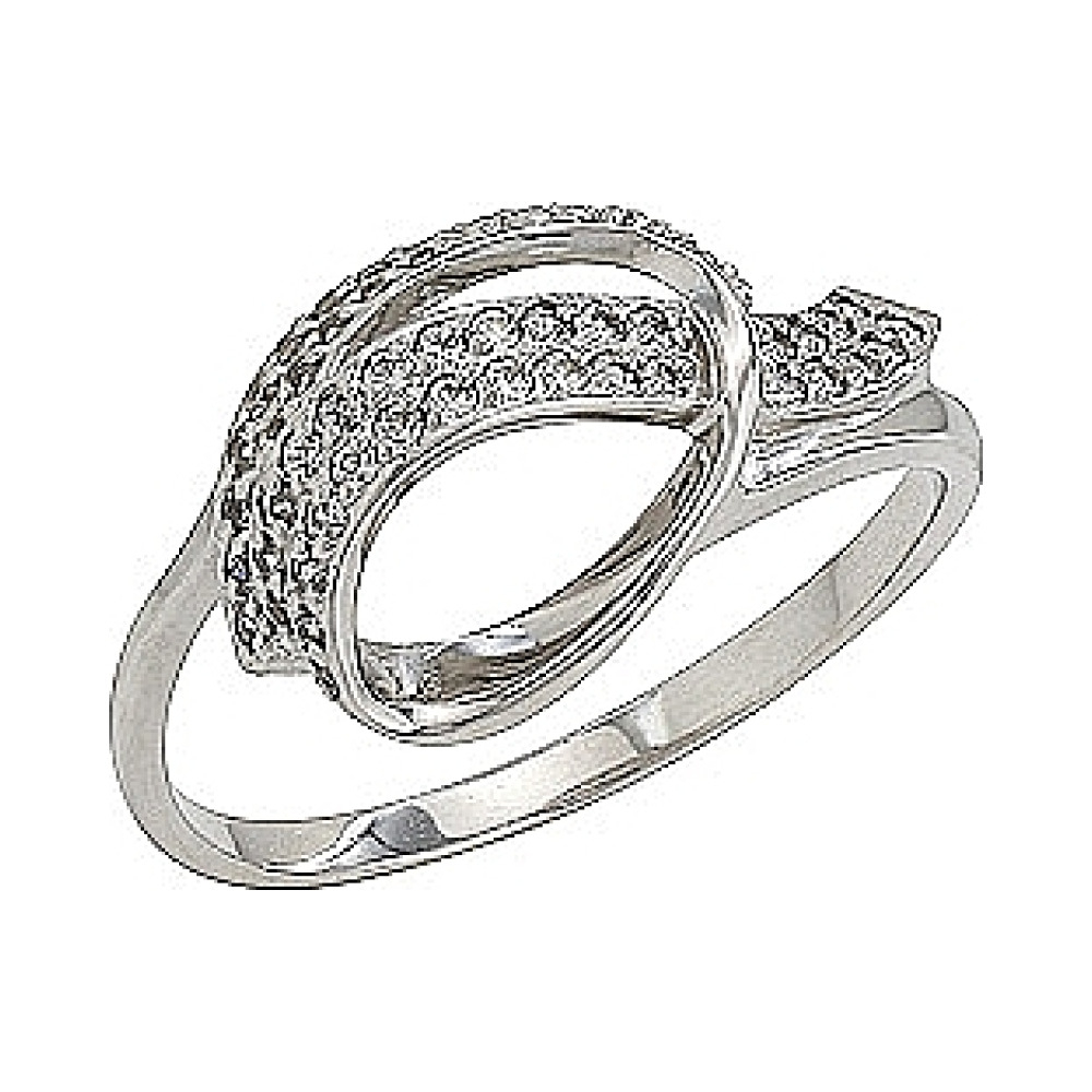 Золотое кольцо с фианитом № 81314