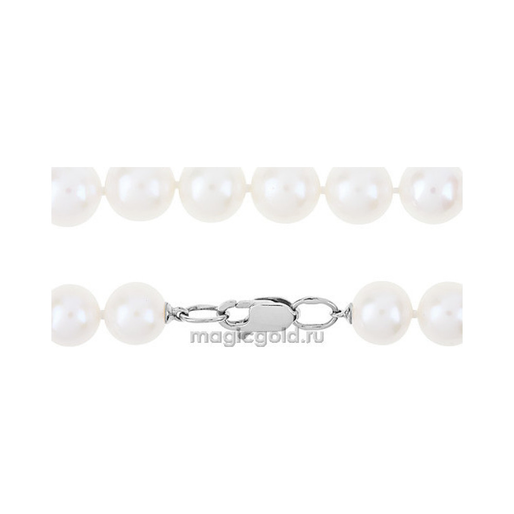 Серебряное колье с жемчугом № 127854