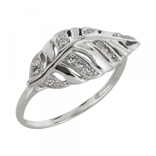 Золотое кольцо с бриллиантом № 83643