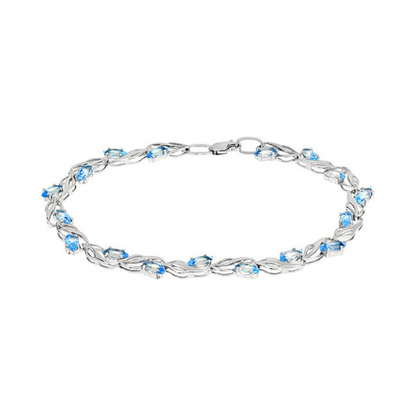 Серебряный браслет с топазом № 134106