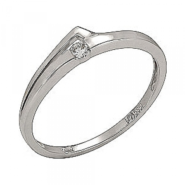 Золотое кольцо с бриллиантом № 101377