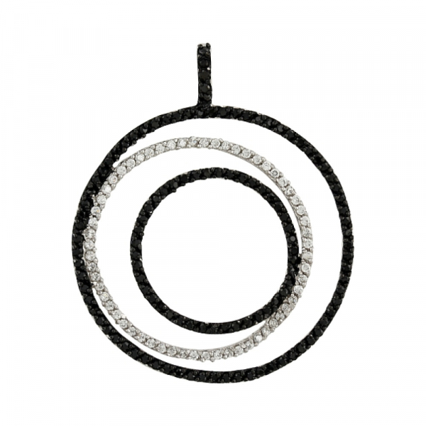 Серебряная подвеска с фианитом № 106241